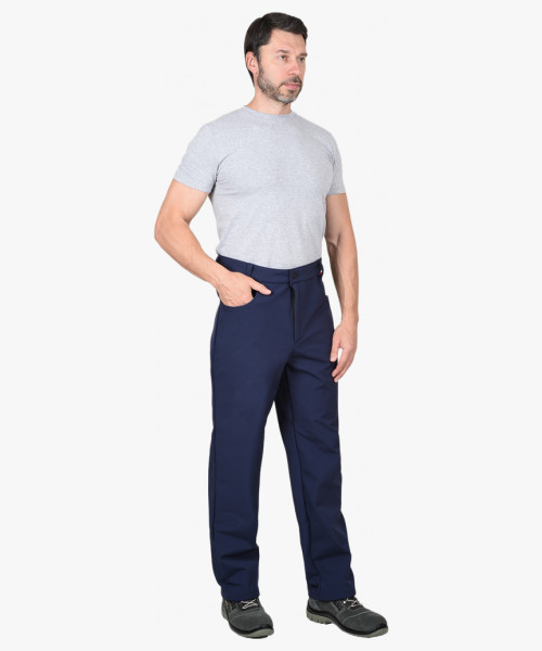 Брюки СИРИУС-АЗОВ синий софтшелл пл. 350 г/кв.м