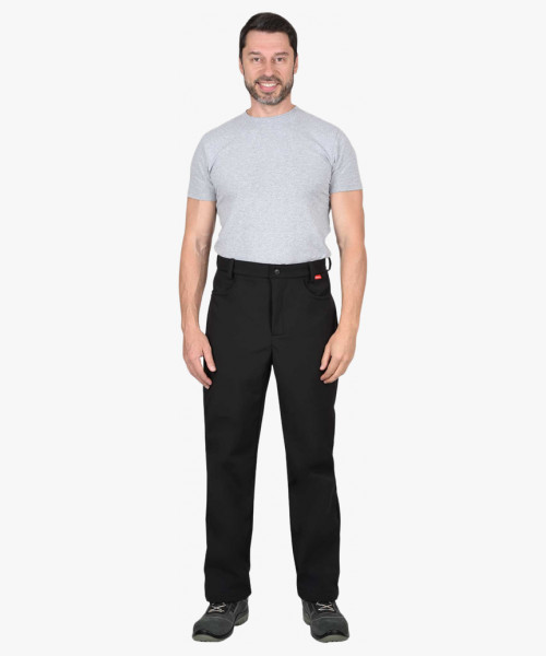 Брюки СИРИУС-АЗОВ черный софтшелл пл 350 г/кв.м