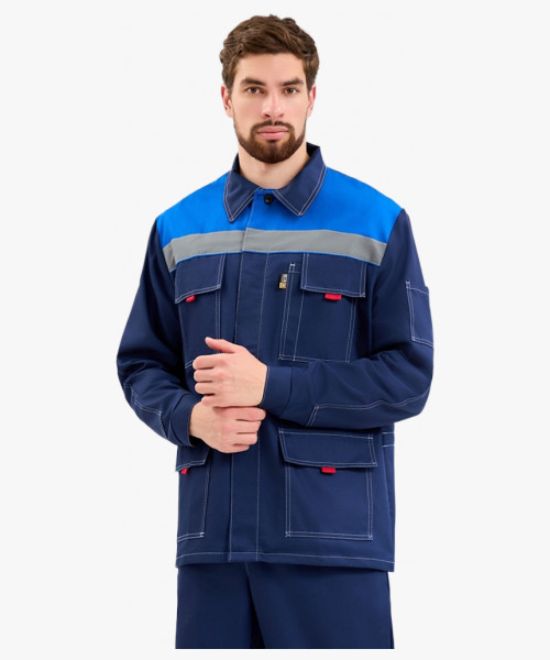 Костюм Бренд (тк.Саржа,240) брюки, синий/васильковый