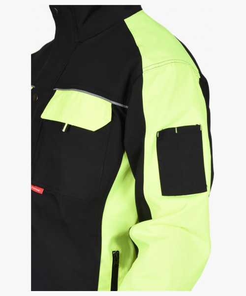 Костюм СИРИУС-ОНИКС куртка, брюки черный с лимонным