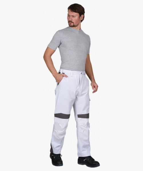 Брюки СИРИУС-ЦИТРИН белый со средне-серым
