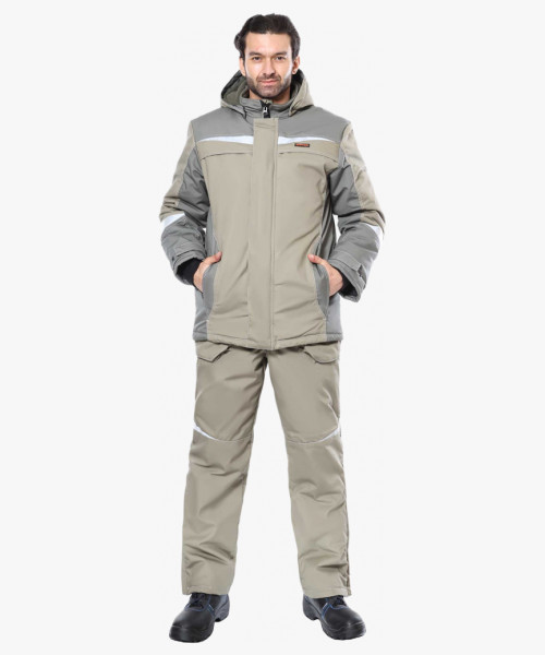 Костюм СИРИУС-ОЗОН куртка, брюки св.оливковый с т.оливковым