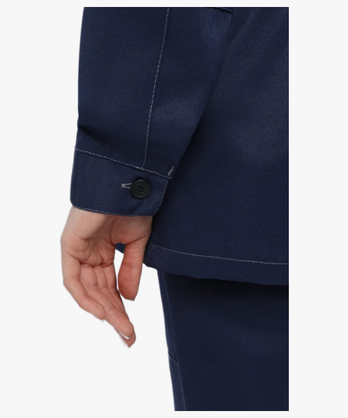 Костюм женский Веснис-1 СОП К. (тк.Смесовая,210) брюки, т.синий/васильковый