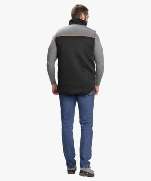 Жилет утепленный Флофт (тк.Смесовая,210), черный/серый