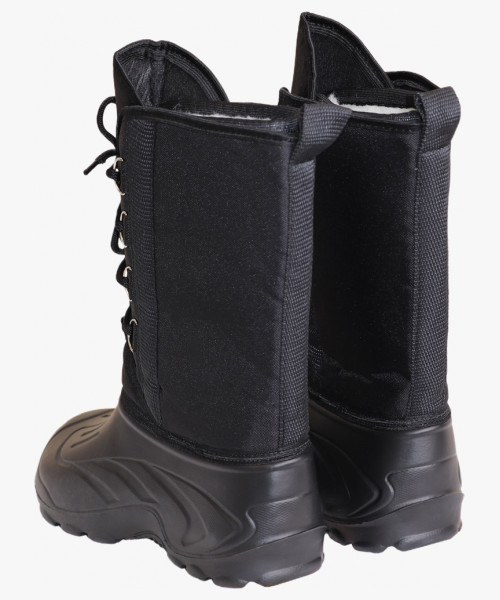 Дутики ЭВА мужские (Д-014 ч) на шнуровке с чулком (-40С), цв. черный