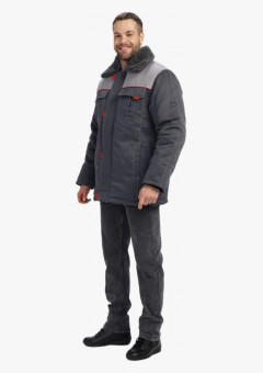 Куртка зимняя Фаворит MILL (тк.Смесовая,210), т.серый/серый