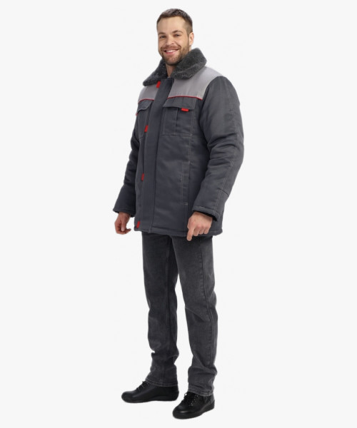 Куртка зимняя Фаворит MILL (тк.Смесовая,210), т.серый/серый