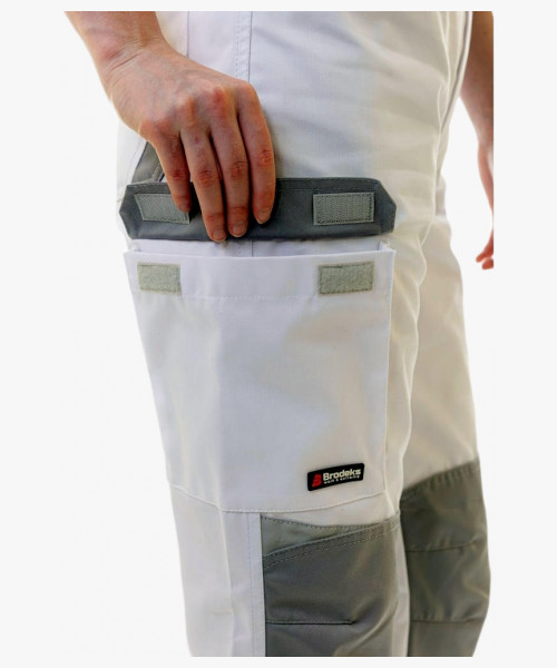 Брюки рабочие женские Brodeks KS328, цвет белый, серый