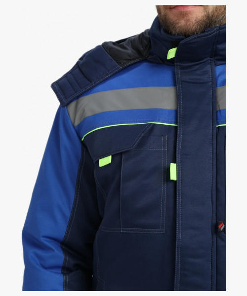 Костюм зимний Бивек-2 СОП (тк.Смесовая,210) пк, т.синий/васильковый/лимонный