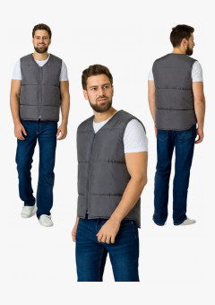 Жилет утепленный Комфорт (тк.Таслан), т.серый