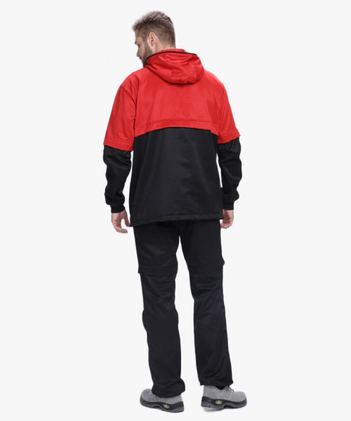 Костюм мужской Защита (тк.Смесовая,240), красный/черный