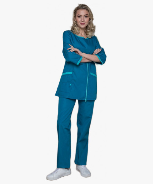 Женский костюм Вояж (ткань ТиСи), морская волна