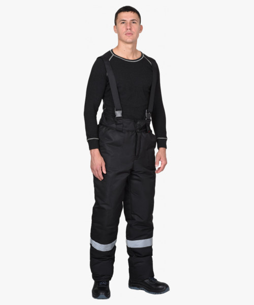 Брюки СИРИУС-АЛЕКС зимние, черные с СОП