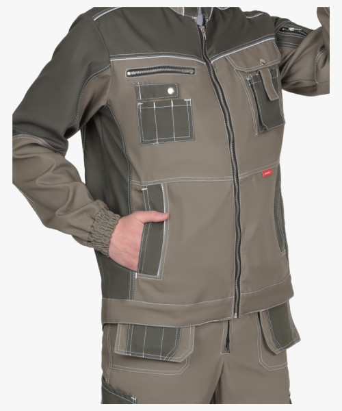 Куртк. СИРИУС-ТОКИО т. песочный с хаки 100%х/б пл. 265 г/кв.м