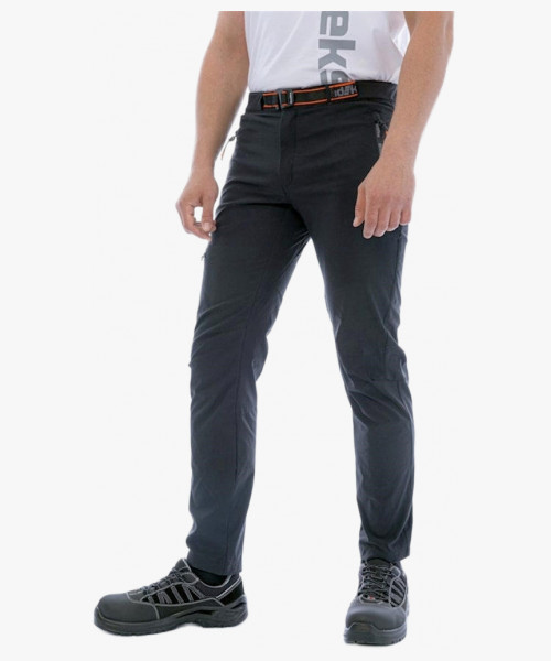 Брюки мужские летние Brodeks Urban KS316 приталенные, материал стрейч, цвет чёрный