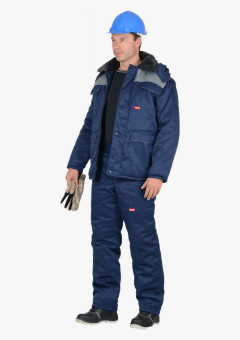 Костюм СИРИУС-ПРОФЕССИОНАЛ куртка, брюки синий с серым