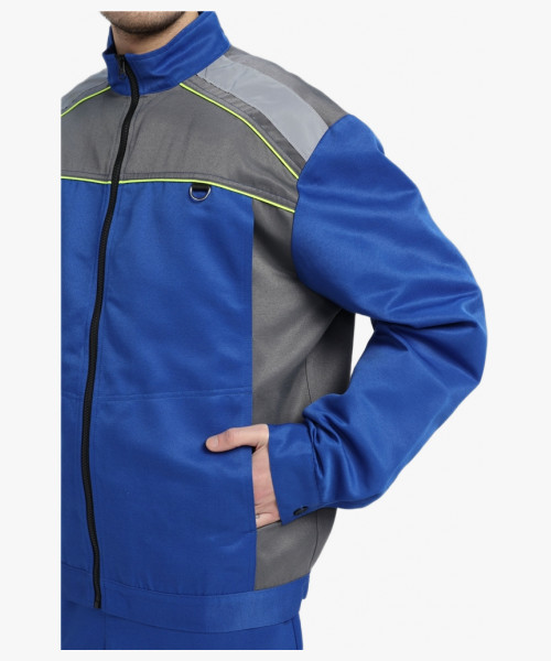 Костюм Практичный-2 СОП CH (тк.Смесовая,210) п/к, васильковый/серый