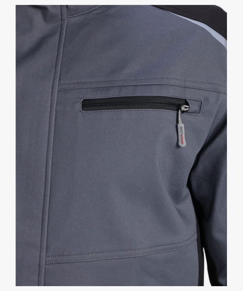 Костюм мужской летний ProfLineLeader-1 (тк.Хлопок/Спандекс,260) брюки, серый/черный