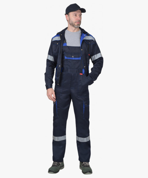 Костюм СИРИУС-ТИТАН куртка, п/к синий с васильковым и СОП