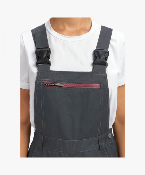 Полукомбинезон женский ProfLineSpecialist (тк. Смесовая, 240), серый/розовый