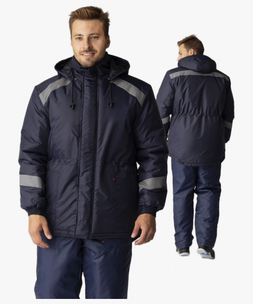 Куртка зимняя Прогресс (Оксфорд), темно-синий