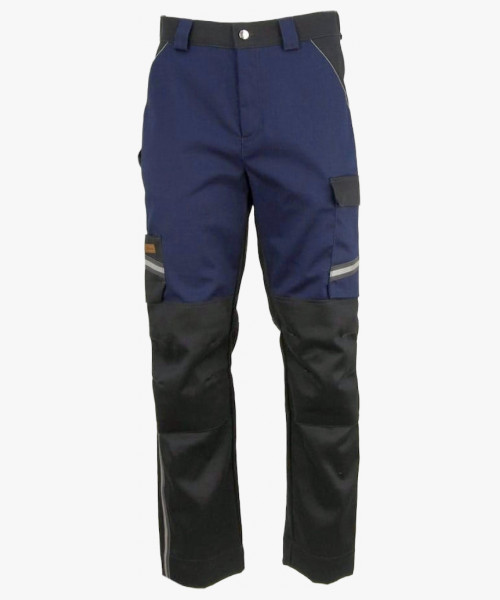Брюки сварщика 1 класса Brodeks FS 38-01, цвет тёмно-синий, чёрный