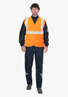 Жилет сигнальный СИРИУС класс 1, 3 СОП (трик.100 гр/м2) оранжевый