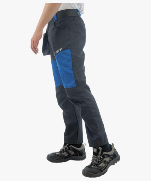 Брюки летние мужские Brodeks KS334, цвет синий, чёрный