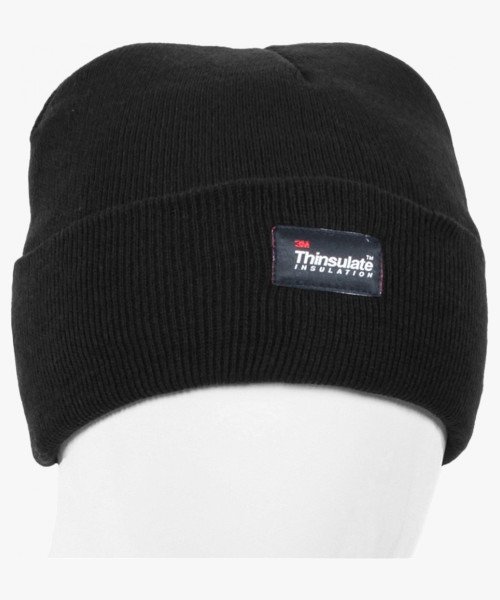 Шапка трикотажная двойная утепленная Север, черный