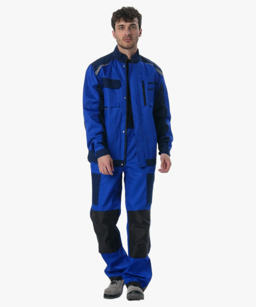 Костюм Милан-Лайт МВО (тк.Балтекс,210) брюки, васильковый/т.синий