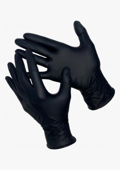 DELTAGRIP Total Black Перчатки нитриловые неопудренные черного цвета