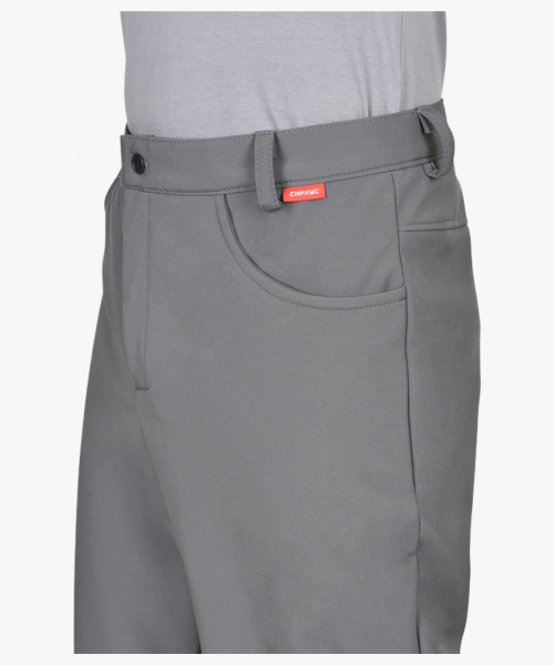 Брюки СИРИУС-АЗОВ серый софтшелл пл 350 г/кв.м