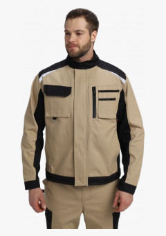 Куртка Милан CH (тк.Смесовая,260), бежевый/черный