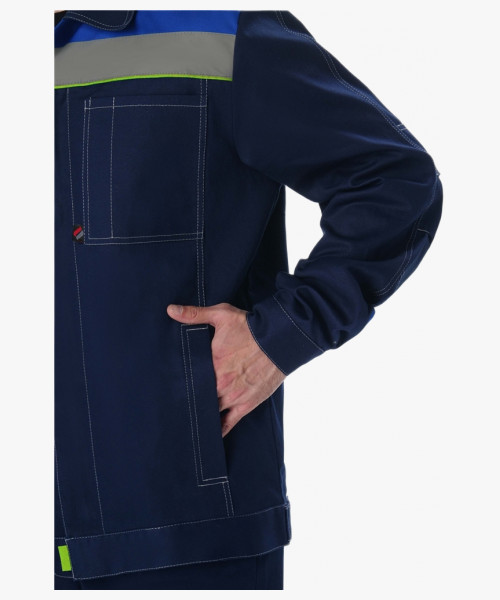 Костюм Флофт-1 СОП (тк.Смесовая,210) брюки, т.синий/васильковый