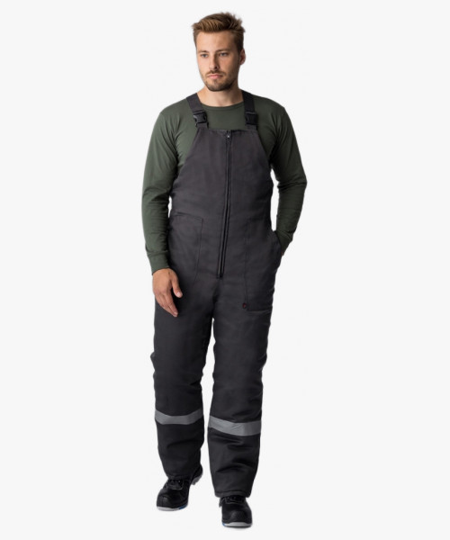 Костюм зимний Партнер NEW (Смесовая, 210) п/к, темно-серый/оранжевый