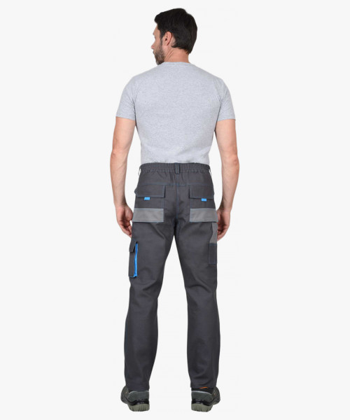 Костюм СИРИУС-ДВИН куртк. , брюки т.серый со ср.серым и голубой отделкой пл. 275 г/кв.м