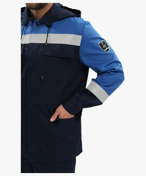 Костюм Эксперт-Антистат МВО NEW (тк.Смесовая,250) п/к, т.синий/васильковый