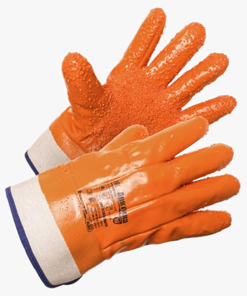 Перчатки АМПАРО™ Арктика крага с ПВХ крошкой (хлопок+поролон+ПВХ), 438677