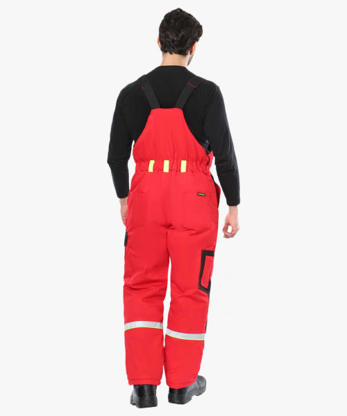 Костюм СИРИУС-СТАН куртка, п/к, красный с черным и лимонной отделкой