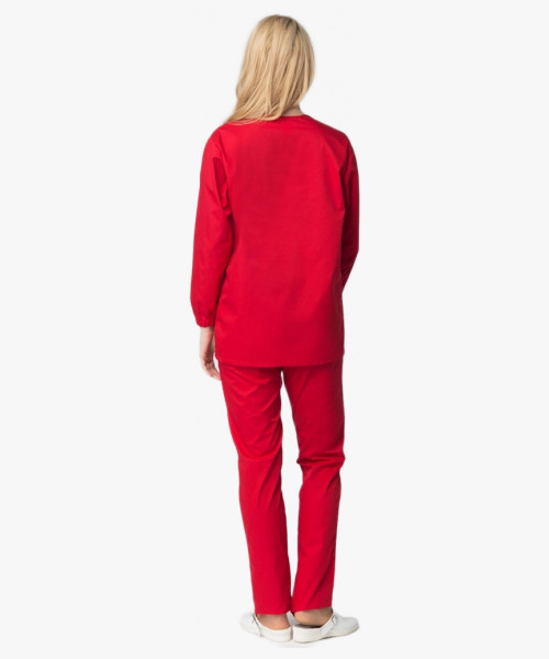 Женский костюм ХАССП-Стандарт (ткань Оптима, 160), красный