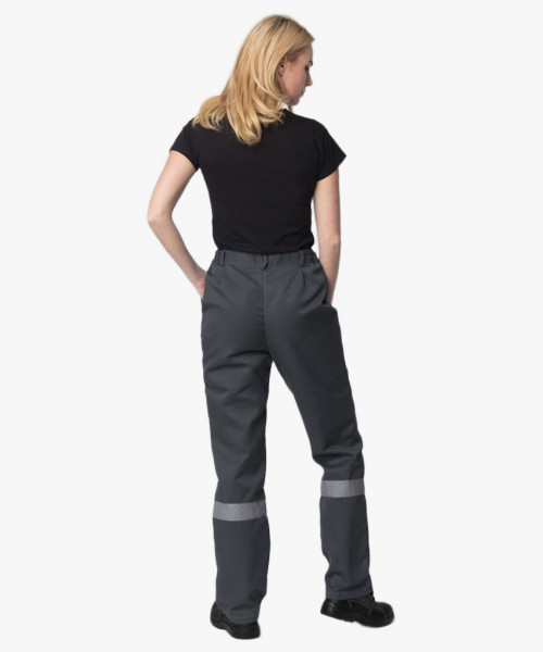 Костюм женский Весна-1 СОП CH (тк.Смесовая,210) брюки, т.серый/красный