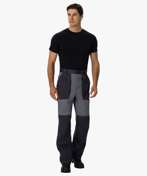 Костюм Лидер (тк.Балтекс,210) брюки, т.серый/св.серый