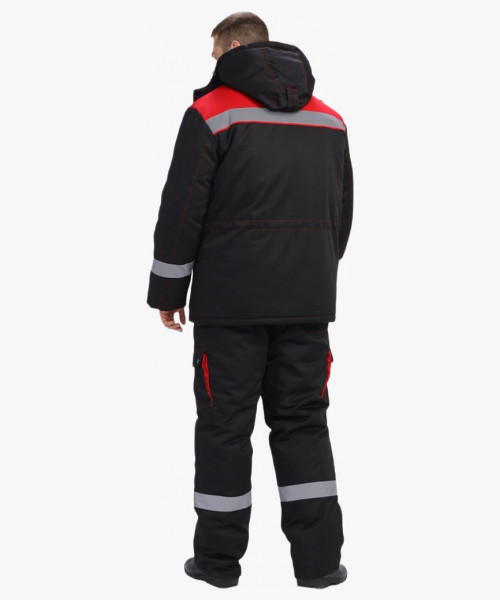 Костюм зимний Нейч-Премиум СОП К. (тк.Смесовая,240) п/к, черный/красный