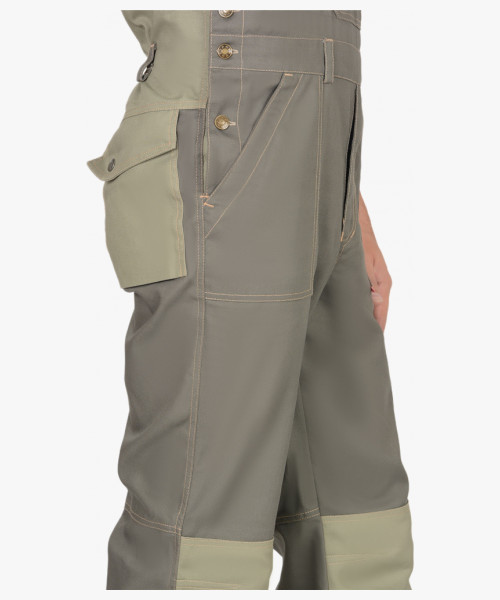 Костюм СИРИУС-ВЕСТ-ВОРК куртка кор., п/к т.оливковый со св.оливковым пл. 275 г/кв.м