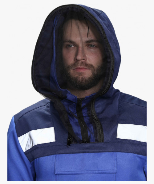 Костюм рабочий Антигнус (тк.Смесовая,210), т.синий/васильковый