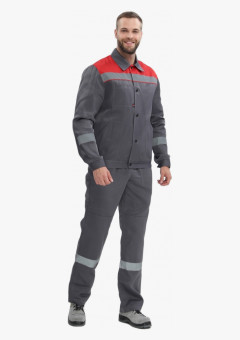 Костюм Легион-2 СОП (тк.Смесовая,210) п/к, т.серый/красный