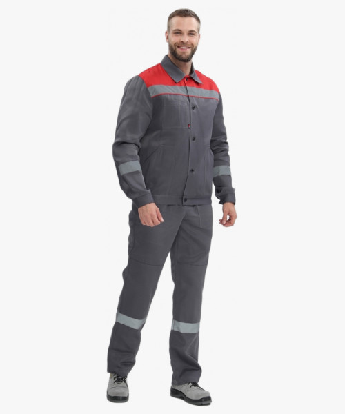 Костюм Легион-2 СОП (тк.Смесовая,210) п/к, т.серый/красный