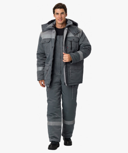 Костюм зимний Нейч-2 СОП (тк.Смесовая,210) п/к, серый/св.серый