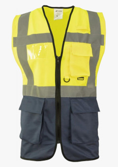 Жилет сигнальный Brodeks KM123, цвет жёлтый, синий