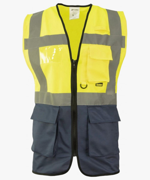 Жилет сигнальный Brodeks KM123, цвет жёлтый, синий